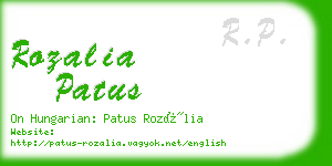 rozalia patus business card